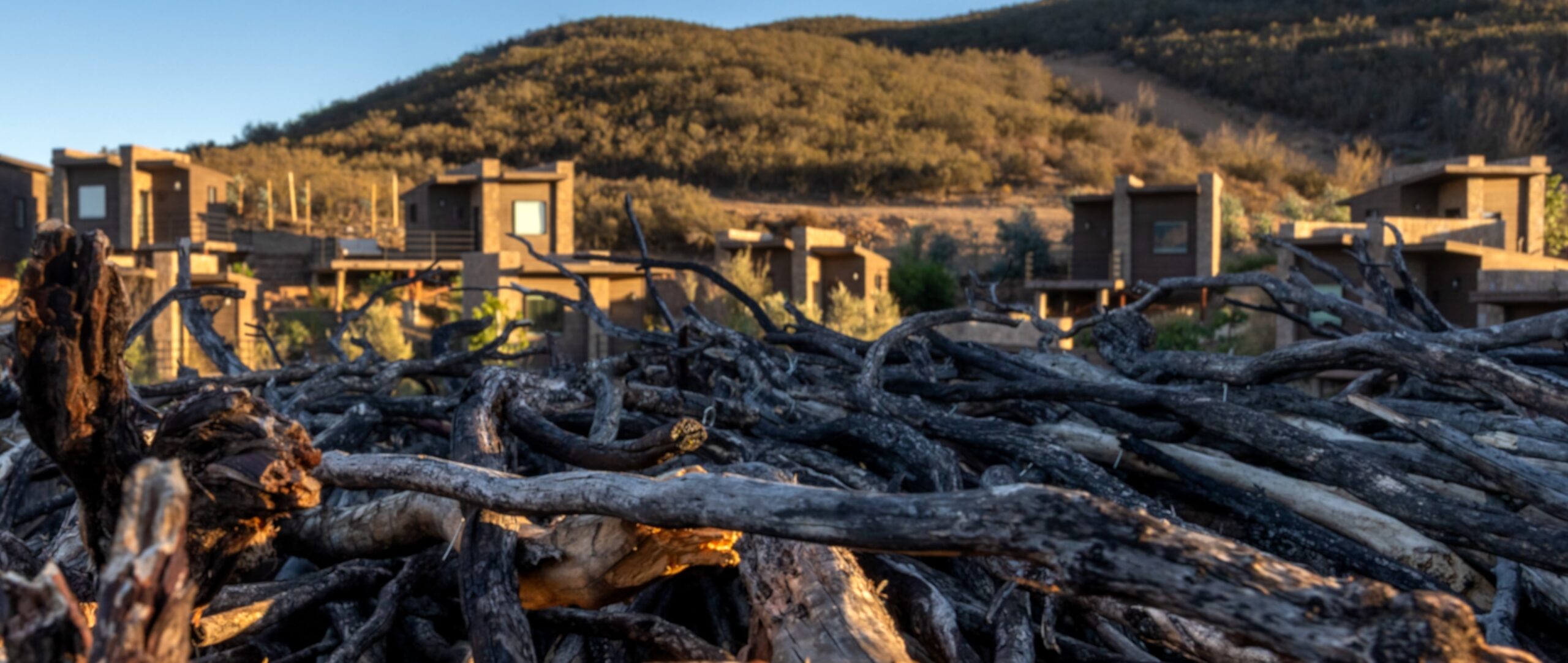 Outside view of O2 Resort Valle de Guadalupe showcasing the peaceful resort setting and scenic landscape of Baja California wine country