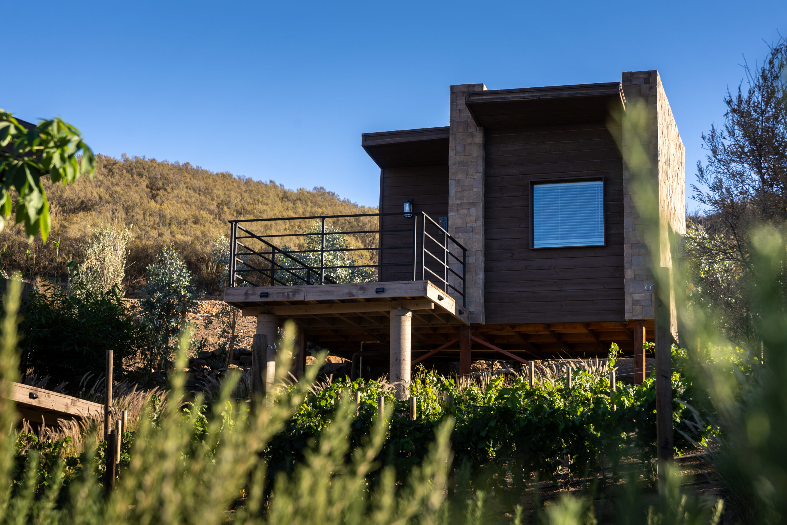 Luxury cabin at O2 Resort Valle de Guadalupe offering peaceful accommodations surrounded by the natural beauty of Baja California wine country