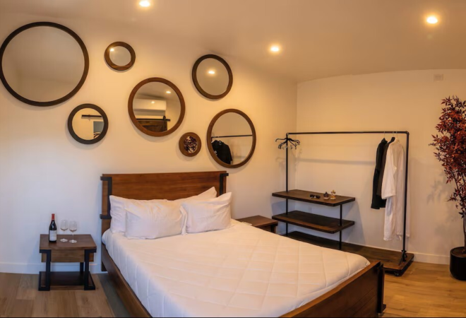 Premium King Room with luxury balcony at O2 Resort Valle de Guadalupe, Baja California
