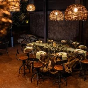 Fine dining restaurant experience at O2 Resort Valle de Guadalupe featuring gourmet cuisine and elegant ambiance